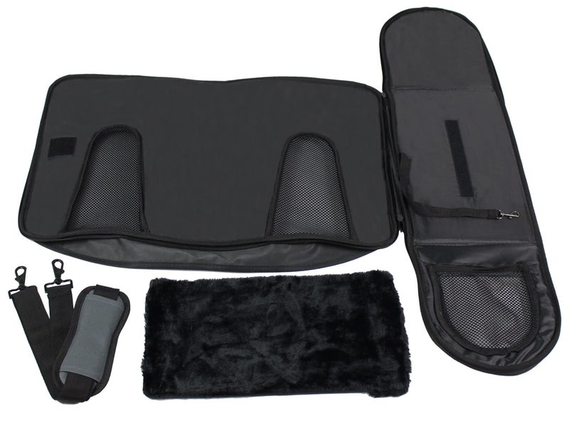 EliteField Deluxe Soft Pet Carrier (3 Year Warranty, Airline Approved), Multiple Sizes and Colors Available (20" L x 11" W x 11" H, Black+Gray) - Image 3